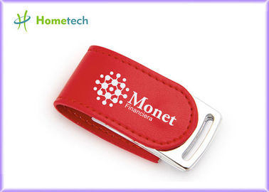 acheter commande en cuir de stylo d'Usb de couverture du cuir 4GB d'Usb d'entraînement rouge d'instantané Nice avec le logo fait sur commande fabrication en ligne