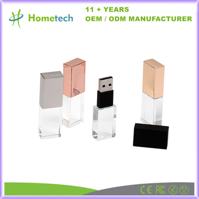acheter Commande instantanée transparente instantanée en cristal en verre du lecteur 8GB 16GB 4GB USB d'USB de vitesse rapide fabrication en ligne
