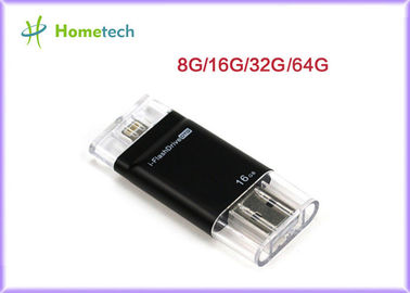 commande noire commode d'instantané d'USB de téléphone portable de 8GB 16GB 32GB 64GB, bâton micro blanc de mémoire d'usb de stockage externe d'OTG