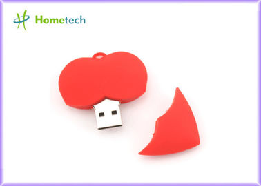 La commande d'instantané du coeur 1GB USB de PVC, 2,0 collent le disque dur à mémoire flash fait sur commande d'USB