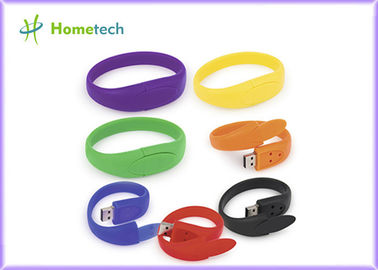 Copie de logo adaptée aux besoins du client par coutume de bracelet d'Usb de Coloful Wirstband Pendrive de silicium