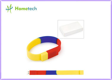 Bâton 32gb de mémoire d'Usb de lecteur d'instantané d'USB de bracelet de couleur d'arc-en-ciel d'OEM de primes