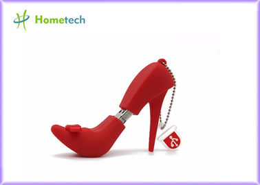 2,0 les hautes chaussures gîtées ont personnalisé le petit disque de mémoire instantanée d'USB, chaussures 3D de mode les 2D adaptent la CLÉ aux besoins du client d'USB de bande dessinée de PVC 16GB