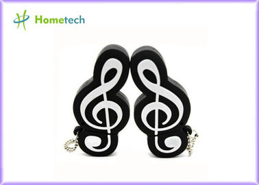 l'Usb promotionnel fait sur commande de 8GB 16GB conduit le symbole de musique d'USB 2,0, PVC/matières doucement plastiques