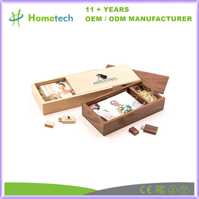 Disque USB en bois pour les cadeaux publicitaires, 16 Go personnalisés