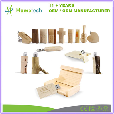 Cadeaux personnalisés Disques flash USB en bois 8 Go 16 Go 32 Go 1 Go 2 Go 4 Go Disque mémoire USB