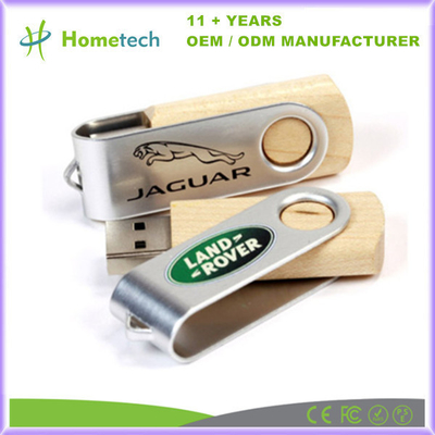 Windows/Mac OS/Linux Compatible 256 Go Wood Twist Unité flash USB avec le design classique du bois