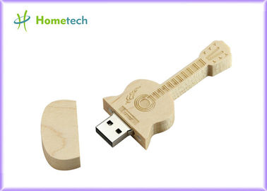 L'Usb collent le stylo en bois de bâton de mémoire de l'instantané 2,0 d'USB de boîte de guitare 32gb/64gb