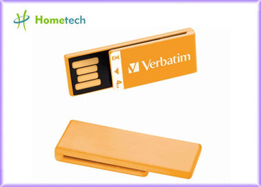 Le mini plastique superbe orange de mémoire d'USB sérigraphient/complètement la copie de logo pour le cadeau d'école