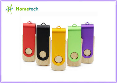 Commande micro Pendrive de stylo de mémoire d'Usb d'instantané capacité en bois colorée d'entraînement de vraie pour le PC