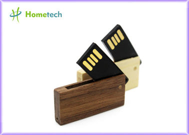 Carte de mémoire rotative en bois pendrive du lecteur 4GB 8GB d'instantané d'usb de MINI bâton de mémoire