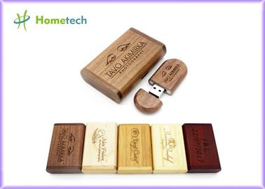 Commande en bois d'instantané d'USB de cadeau de photographie, commande en bambou de mémoire d'USB de logo fait sur commande
