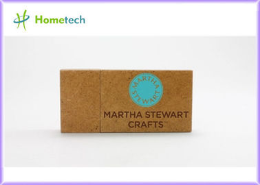 Le lecteur en bois 1GB d'instantané d'usb de rectangle de logo d'impression à 32GB avec le laser de logo gravent
