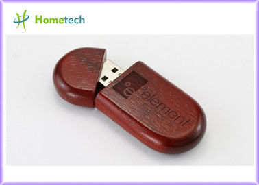 Commande en bois ovale d'instantané de Shell USB