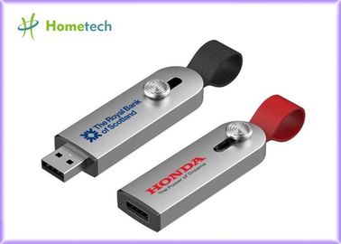 Laser exécutif de lecteur d'instantané d'Usb en métal gravant le plein corps en métal avec la corde en cuir