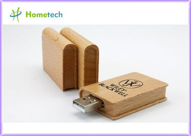 La sécurité 4GB, 8GB, éclair en bois d'USB du livre 32GB conduit avec le transfert des données élevé