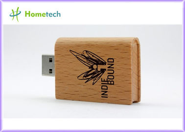 Commande en bois de stylo de Pendrive 4GB USB d'instantané d'OEM d'entraînement de livre en bois de promotion avec le logo 4GB 8GB 16GB 32GB de société