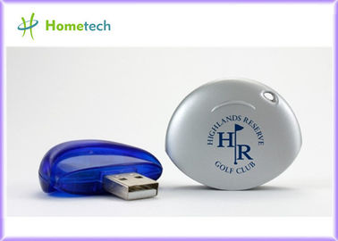 Commande d'instantané d'USB de cadeau de société, mémoire en plastique d'USB avec le logo, couleur bon marché de bleu d'entraînement du stylo 512MB
