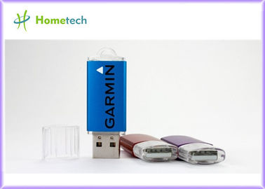 2020 a adapté la mémoire aux besoins du client en plastique d'USB d'USB de rectangle de cadeau bleu d'USB avec l'impression de logo pour le cadeau promotionnel