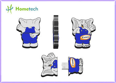 Commande de stylo d'USB d'éléphant de bande dessinée, disque dur à mémoire flash d'USB d'éléphant de bande dessinée