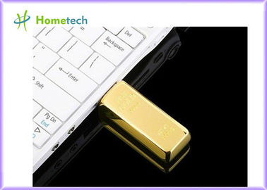 Commandes promotionnelles d'instantané d'USB de STYLO d'entraînement de pouce de barre d'or en métal de cadeau