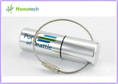 Bâton promotionnel d'USB d'entraînement de pouce en métal 8GB USB de cadeau avec le porte-clés