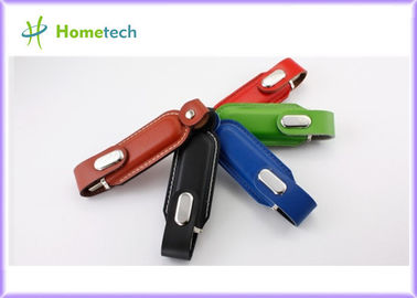 STYLO d'USB en cuir de norme d'USB 2,0 de disque dur à mémoire flash d'USB de cuir du pivot 4GB