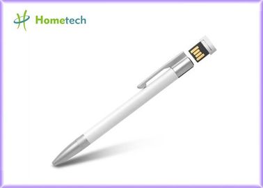 Le lecteur à grande vitesse 16GB USB 2,0 de stylo pointe noire/blanche a adapté le métal aux besoins du client Mateial
