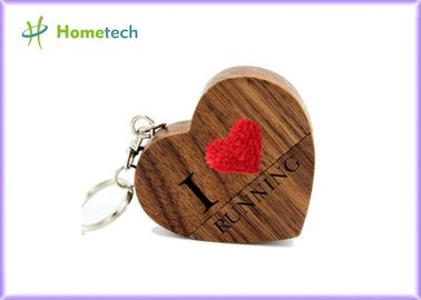 Érable du lecteur 4GB 8GB 16GB 32GB 64GB d'instantané d'USB de coeur d'amour/matériel en bois de noix