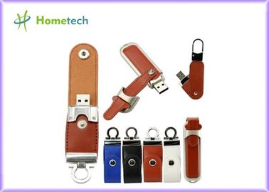 Bâton à grande vitesse de mémoire instantanée du disque dur à mémoire flash 32GB d'USB de cuir de Pendrive 64GB 128GB