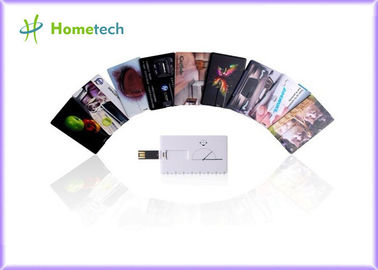 Dispositif de stockage mince d'USB de carte de crédit de rectangle imprimé pour le cadeau de promotion