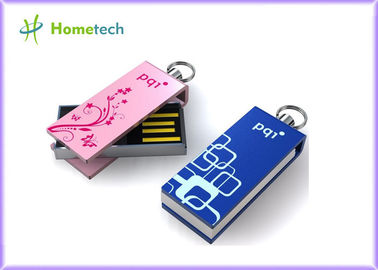 Mini bâtons roses d'USB de torsion, bâtons d'USB de cadeaux gravés par laser de logo
