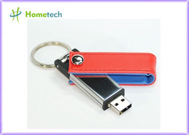 Grande mémoire en cuir rose du disque dur à mémoire flash 8GB 16GB USB d'USB avec le porte-clés