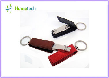 Bâton véritable au détail de mémoire d'entraînement de stylo de disque dur à mémoire flash d'USB de cuir du rectangle 32GB