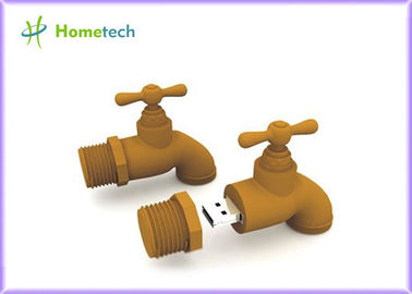 Mini forme de robinet d'eau d'entraînement d'instantané d'USB de la bande dessinée 1GB de Brown avec du plastique