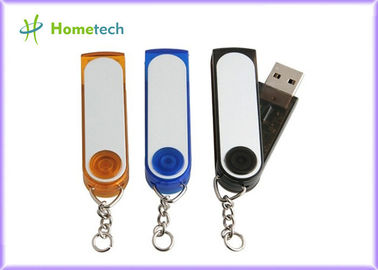 Bâtons en plastique transparents d'USB de torsion personnalisés avec le keychain