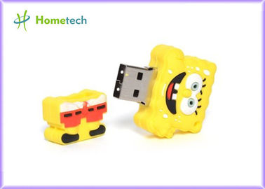 Transfert de fichier jaune de rectangle d'entraînement d'instantané d'USB de bande dessinée de SpongeBob