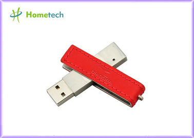 Transfert rouge de fichier-disque d'instantané d'USB de cuir de rectangle avec la grande vitesse