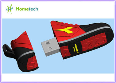 Commande faite sur commande d'instantané d'usb de bâton de logo de cadeaux de PVC de chaussures en caoutchouc molles faites sur commande promotionnelles de sport