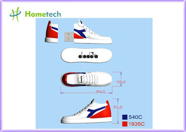 Bâton micro de mémoire d'usb d'espadrille de coutume d'usb 2,0 de logo fait sur commande instantané blanc du lecteur 2gb 4gb 8gb 16gb 32gb 64gb