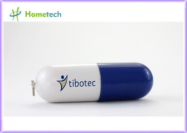 Interface en plastique en vrac du STYLO 2,0 d'USB d'USB de pilule bleue d'instantané de la mémoire 256mb/512mb en plastique de lecteur lue