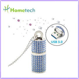 commande cylindrique en cristal d'instantané d'USB de mémoire de 32GB 64GB