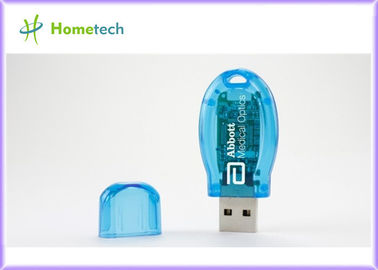 L'éclair en plastique transparent d'USB de COULEUR BLEUE promotionnelle conduit, des bâtons d'USB
