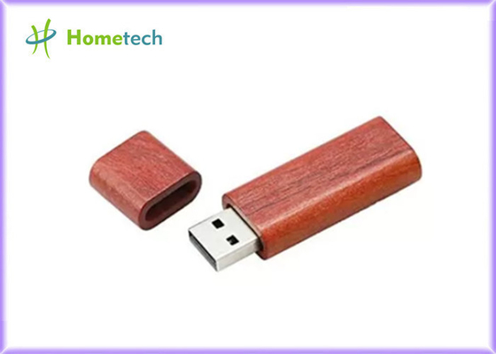 Le pouce en bois du rectangle 256MB 512MB d'USB 2,0 conduit