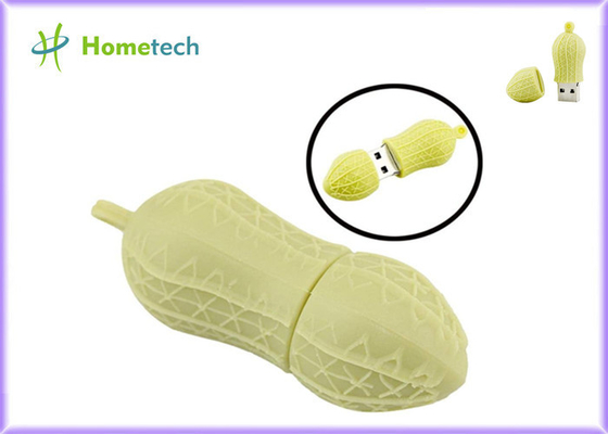 Lecteur instantané adapté aux besoins du client en plastique 4GB 8GB 4.3x1.3cm de PVC USB de Shell d'arachide