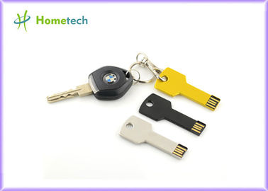 Commande formée par clé argentée d'instantané d'USB en métal, clé imperméable de puce de mémoire