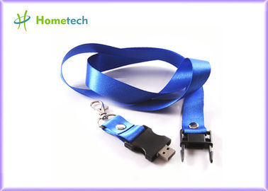La publicité du bâton bleu 16gb d'USB de lanière a adapté la commande aux besoins du client de mémoire instantanée pour l'ingénieur/concepteur