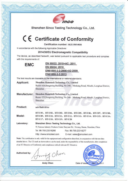 Chine Shenzhen Hometech Technology Co., Limited certifications